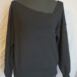 Off the shoulder black sweater